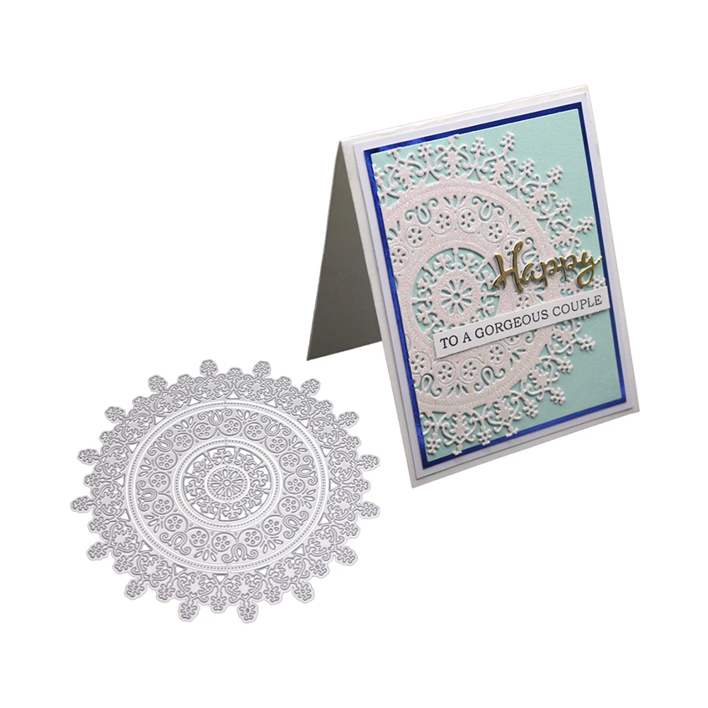 Кружева Круг границы умирает резки металла альбом для художественных занятий