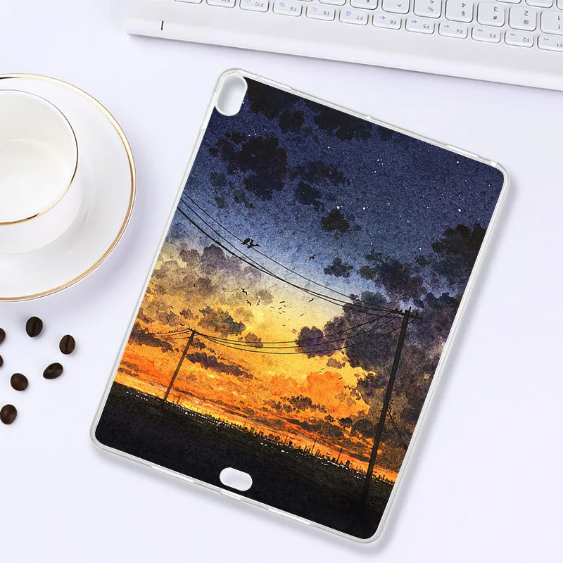 Z007 Чехол для планшета с рисунком для iPad Pro 12,9 чехол 12,9 ''A1876 A003 A1895 A2014 Мягкий силиконовый чехол с мультяшными животными - Цвет: Z007