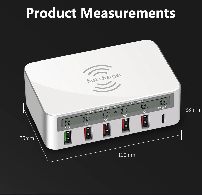 QI Беспроводное зарядное устройство Quick Charge 3,0 usb type C зарядное устройство адаптер для iPhone Xiaomi samsung Быстрое зарядное устройство QC 3,0 USB разъем