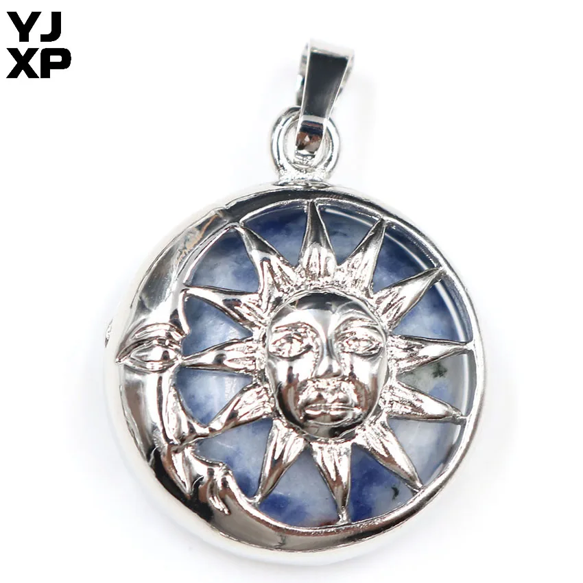 1 шт. 5 цветов на выбор подвеска в виде медальона с Луной солнца из натурального