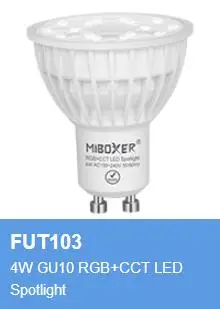MiLight AC85V-265V 110 В 220 E27 E14 GU10 MR16 4 Вт 5 6 9 12 RGB + CCT Светодиодная лампа работает с Miboxer