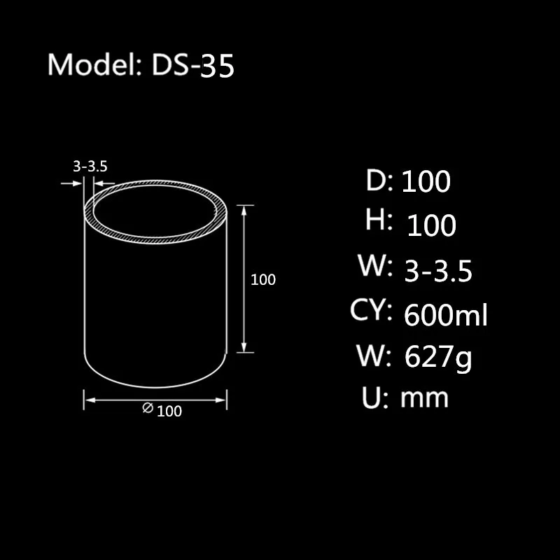 99.5% глиноземный тигель D100 * h100 мм/цилиндрический корундовый