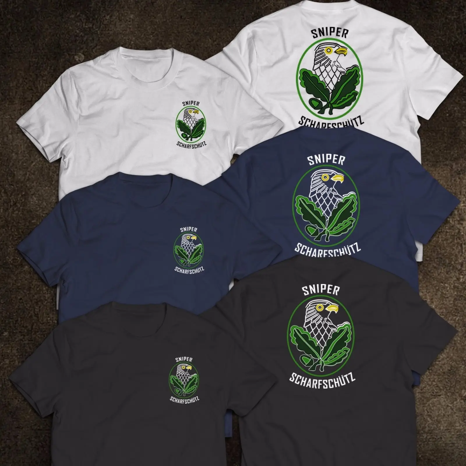 Мода Новые немецкие военный Scharfschutzenabzeichen эмблема Снайпер футболка|tee shirt|fashion