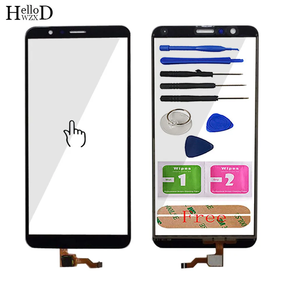 5,93 ''стекло для мобильного сенсорного экрана для HuaWei Honor 7X, переднее стекло, дигитайзер, сенсорная панель, инструменты, Бесплатный клей