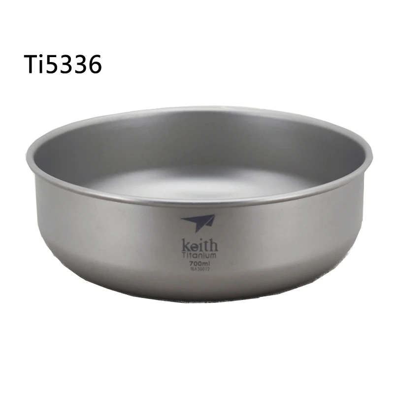Ti5336 Keith напольная титановая чаша тарелка для кемпинга походов набор столовых приборов для скалолазания кухонная посуда 300 мл-900 мл - Цвет: Ti5336