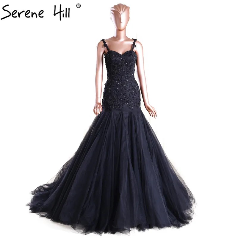 Черное сексуальное кружевное свадебное платье русалки без рукавов расшитое