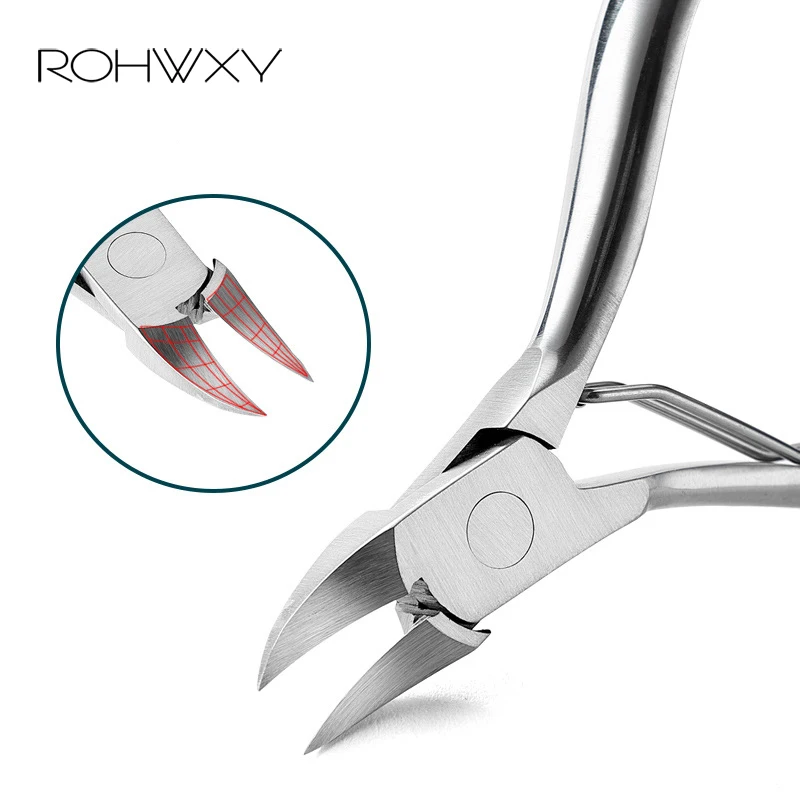 ROHWXY 1/5 шт нержавеющая сталь кутикулы толкатель вилочка для маникюра инструмент