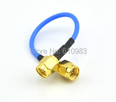 (5 pieces/lot) SMA Extension Jumper Cord Plug to male Coaxial Connector Adapter Blue RG316 Pigtail Cable | Обустройство дома
