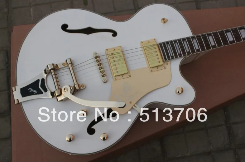 Custom Shop белые гитары с бигби джазовой оптом из Китая Горячая|white falcon|custom shopguitar falcon |
