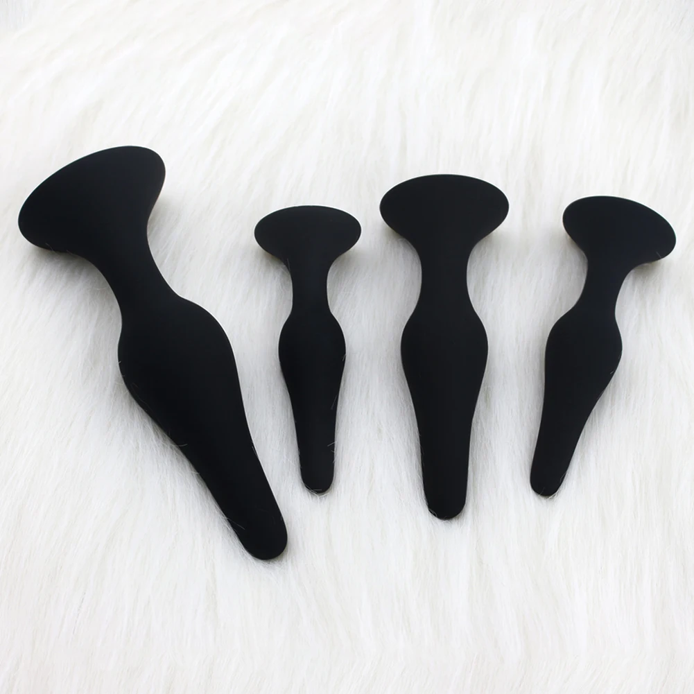Butt Plug Training Kit Anal Sex Toy Set with Suction Cup for Safe Hands Free toys Vaginal Ass Prostate Massager |
