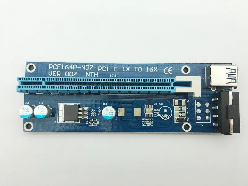 Райзер VER007 60 см PCI E карта Express 1x до 16x USB 3 0 SATA 4Pin IDE для майнинга BTC Bitcion Antminer|Платы