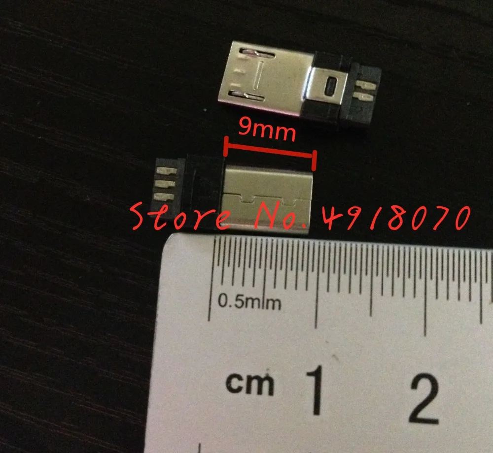 100 шт./лот USB папа 5 Pin Разъемы микро разъем пластиковый корпус Jack Tail Sockect мини