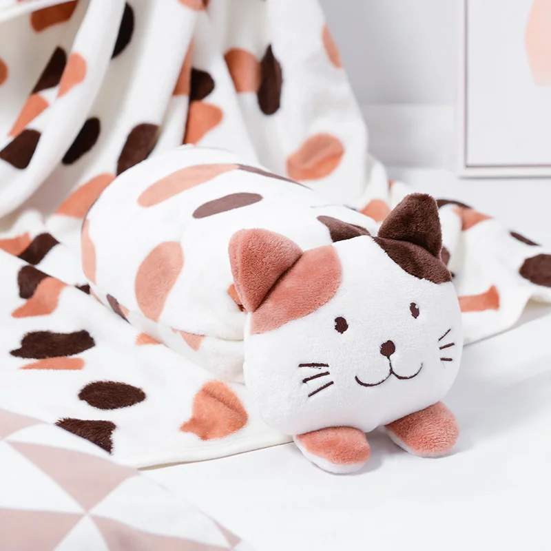 YEATION Cute Cartoon With Blanket Multifunction Waist Cushion Lumbar Support Pillow Sweet Gift |