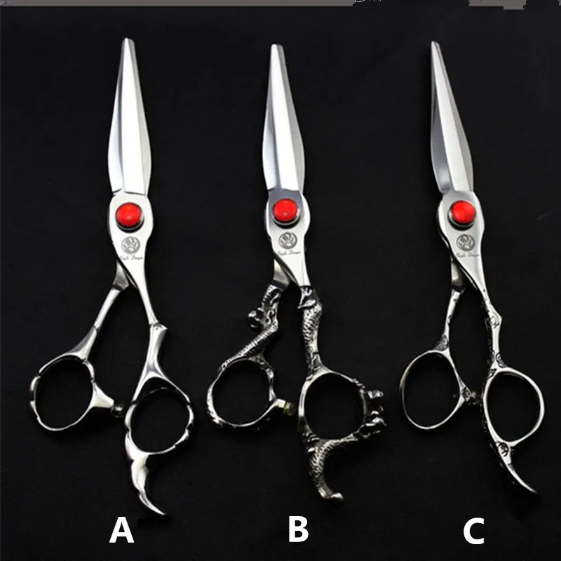 

Purple Dragon 440C 6inch Hairdressing Scissor Hair Trimmer Cut Dragon/Bamboo/Plum Handle Hair Scissors Professional High Quality
