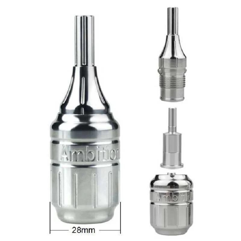 

Height Adjustable Stainless Steel Cartridge Grips 28mm Frosted Non-slip For Cartridges Needles Rotary Machine Supplies
