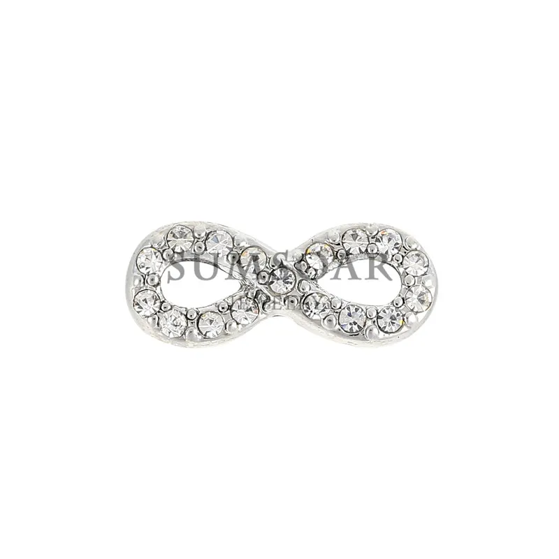 Somsoar Jewelry infinity с полностью хрустальным шармом подходит для кожаного браслета 10