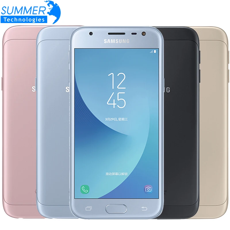 2017 оригинальные Samsung Galaxy J3 j3300 3G 32 г 5.0 ''dual sim мобильный телефон отпечатков