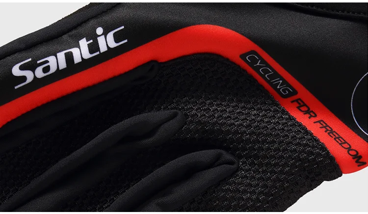 Santic перчатки для велоспорта, Зимние перчатки для горного велосипеда, MTB, мужские осенние теплые противоударные спортивные перчатки, Guantes Ciclismo
