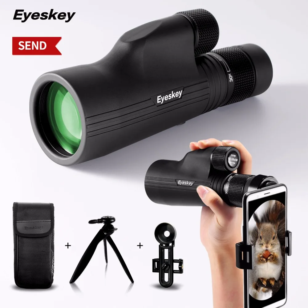 Оригинальный телескоп Eyeskey HD Монокуляр 10 30x50 мощный зум с многослойным покрытием