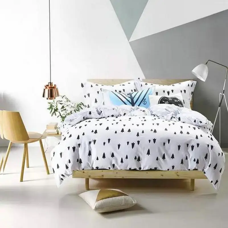 Новое поступление 100% хлопок твила ткань для шитья с облаками деревьями стеганая