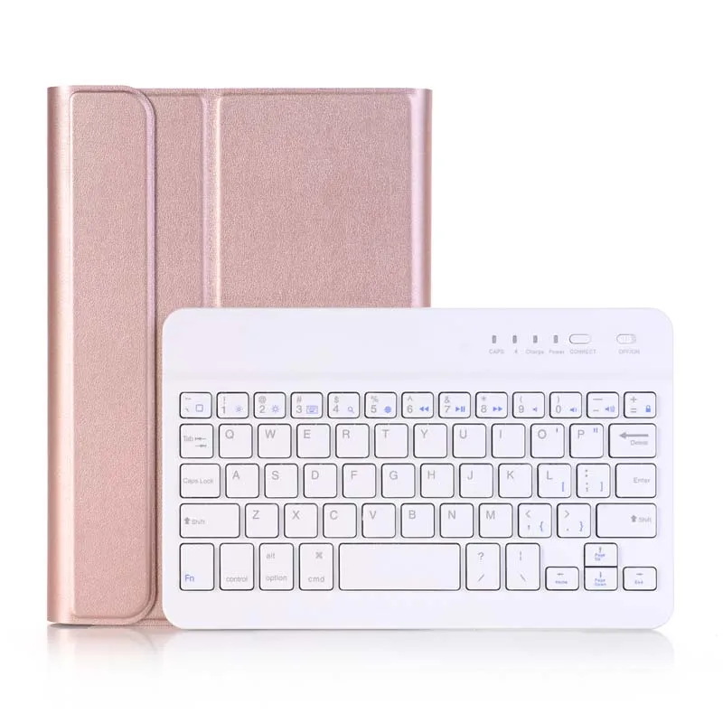 standard keyboard Русский/Иврит/испанский Съемный беспроводной Bluetooth клавиатура Стенд PU кожаный чехол для Apple Ipad Mini 1 2 3 7," планшет - Цвет: standard keyboard