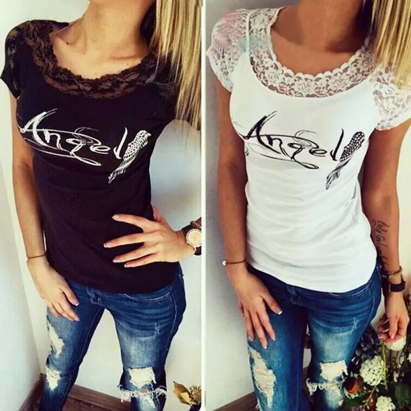 S xxl летняя модная женская футболка с открытой спиной крылышками топы женские