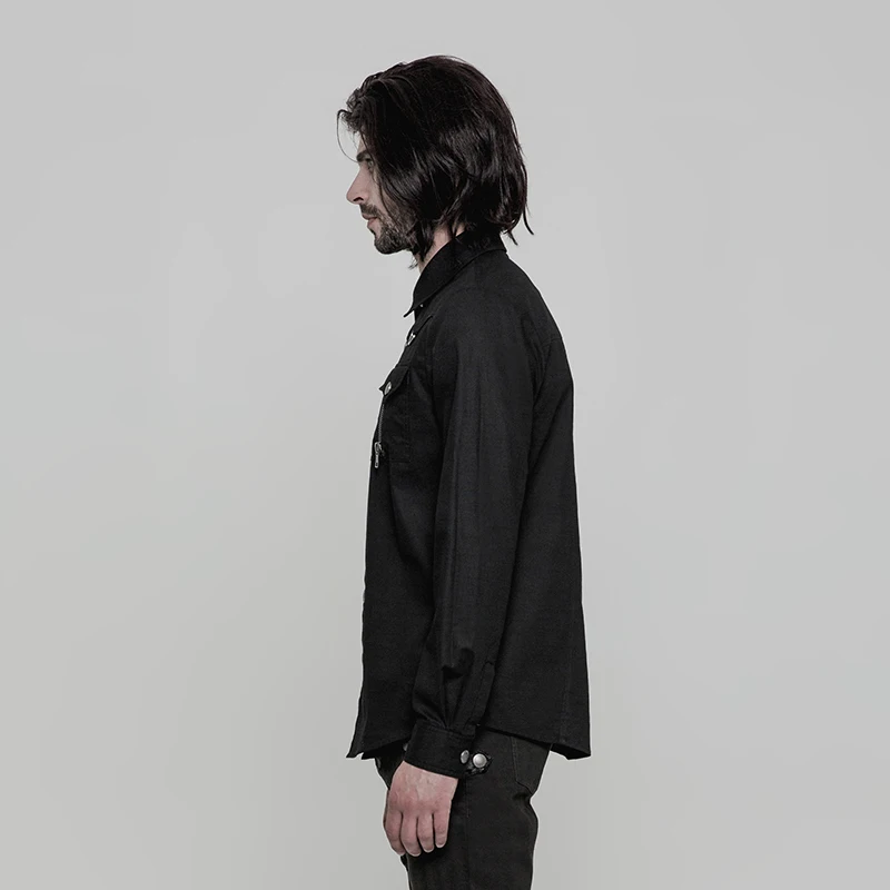 Панк РЕЙВ панк Для мужчин офисные воротник-стойка с длинным рукавом Повседневное