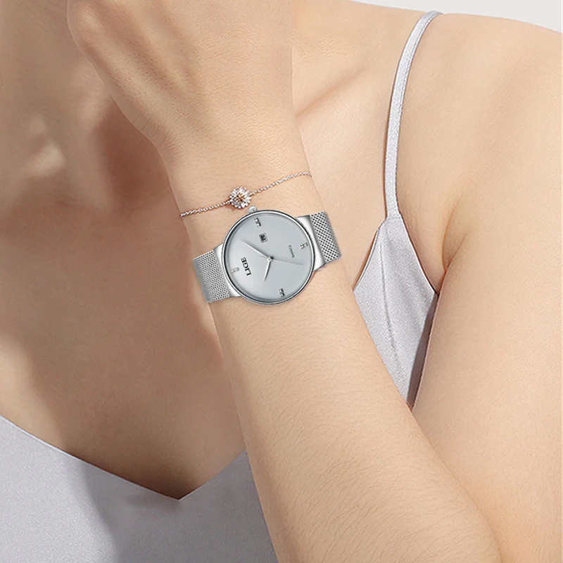 Часы женские кварцевые водонепроницаемые из нержавеющей стали|Женские наручные