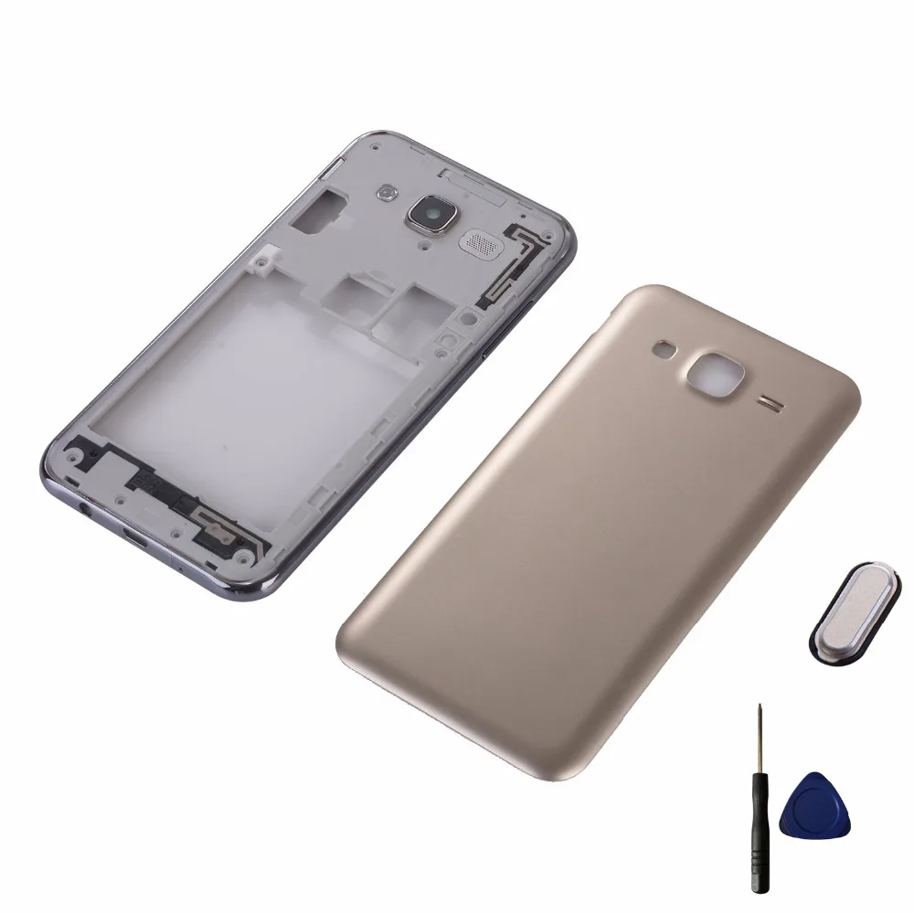 Для Samsung Galaxy J5 2015 J500 J500F J500H J500M J500FN корпус средняя рамка + крышка аккумулятора