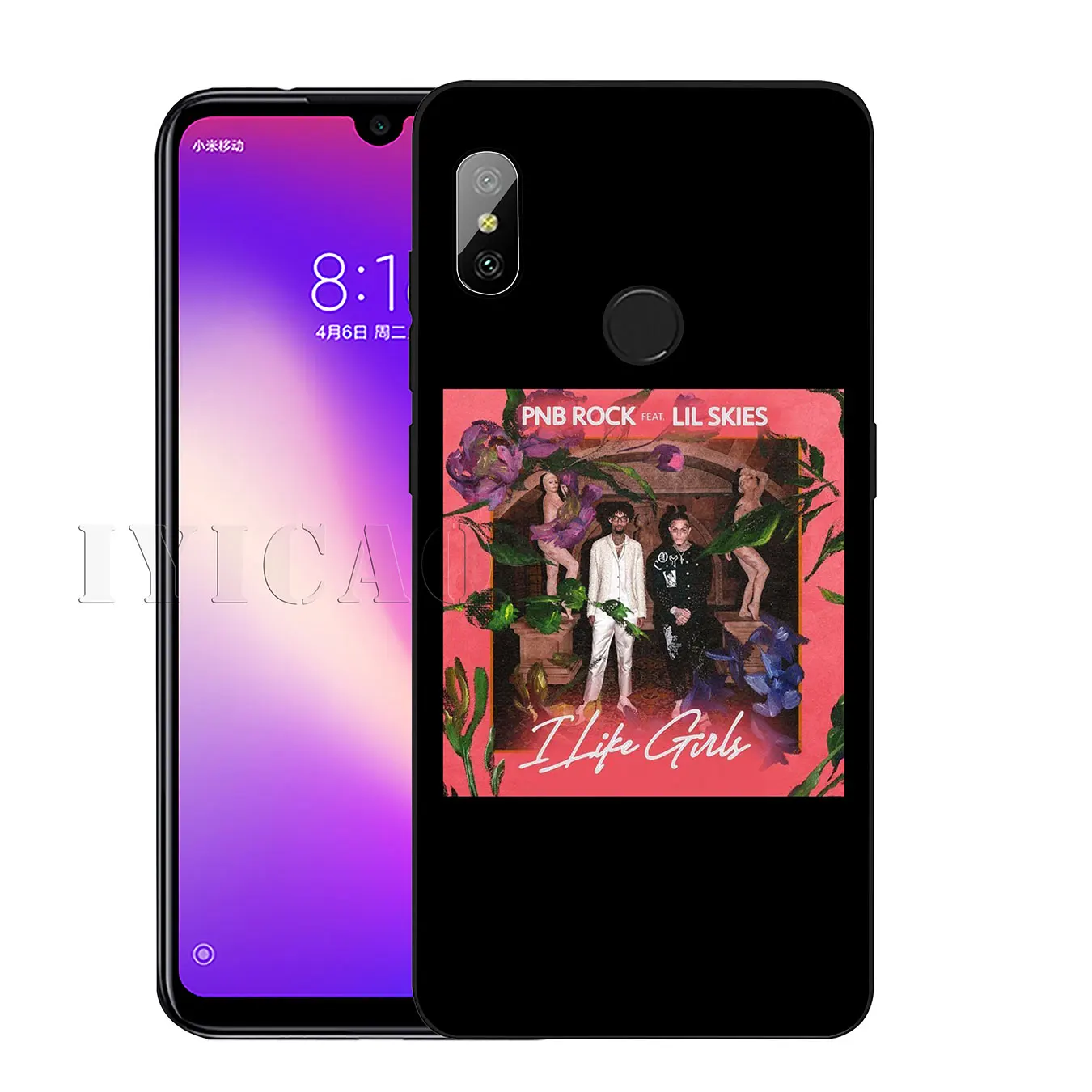 IYICAO Pnb Rock Soft Silicone Phone Case for Xiaomi Redmi K30 K20 8A 7A 6A 5A S2 GO Note 8 8T 7 5 6 Pro Black TPU Cover |