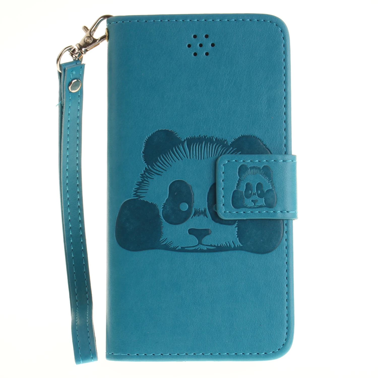 Для Apple iPhone 7 Coque Panda флип искусственная кожа с тиснением dffect + Силиконовые Бумажник