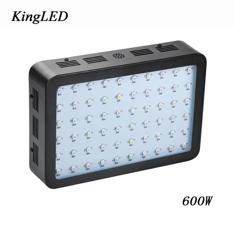 Черный Цвет двойные чипы 600 Вт led светать полный спектр 410 730nm для комнатных