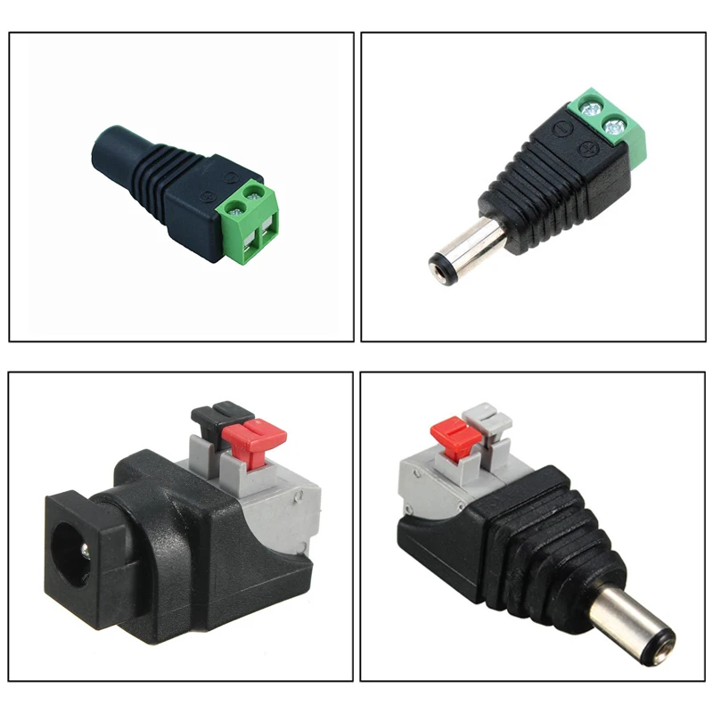 

DC Male Female Connector Tool-free Apply Free Welding Plug Adapter for 3528 5050 Single Color 2 pin led strip wire connector
