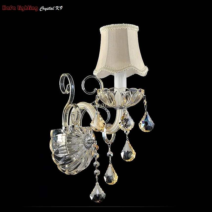 Современный хрустальный настенный светильник лампа для гостиной рядом с