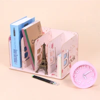 wood desk organizer file rack book sorter organizer holder wood with 4 compartments for students school office home s