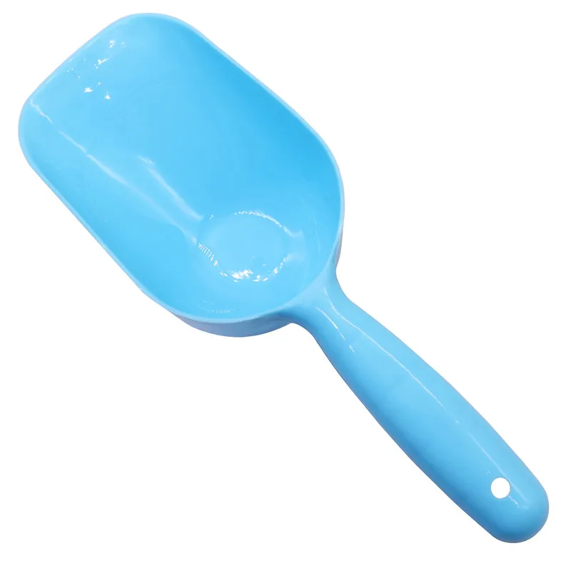1 pcs blue 1 шт. ложка для кормления корм для домашних животных лопаты большой емкости Лопата корм для домашних животных измерительный пластиковый ковш для кошек и собак хомяк кролик - Цвет: 1 pcs blue