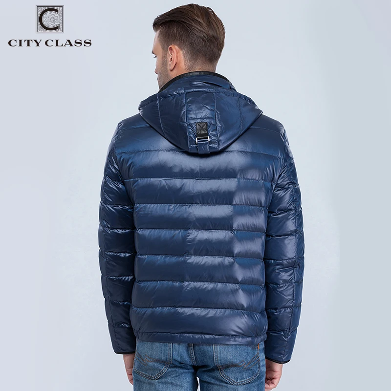 City Class новые мужские легкий пуховики 90% процентов пух зимние теплая мода
