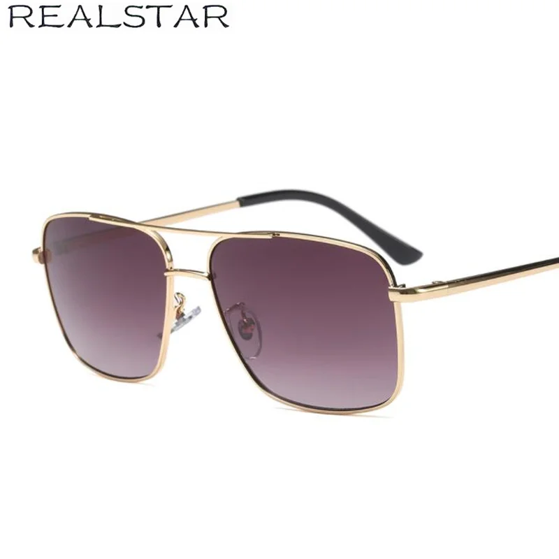 REALSTAR Новый 2018 мода пилот солнцезащитные очки с квадратной оправой Для женщин
