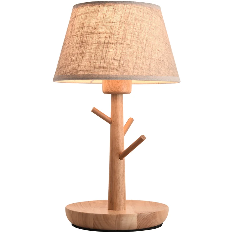 Современная Скандинавская элегантная деревянная Ткань Led E27 затемняемая