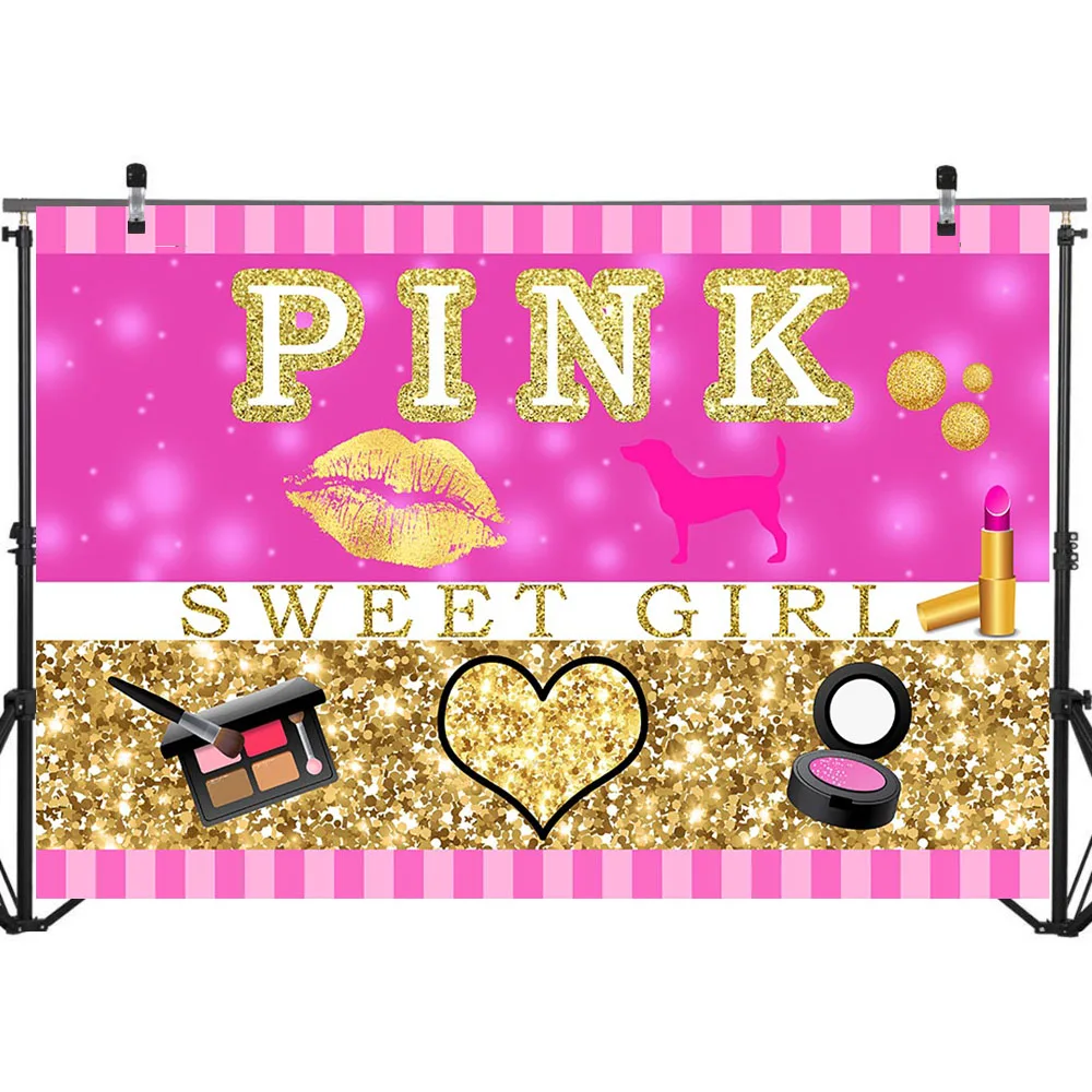 NeoBack розовая девушка макияж вечерние фотография Фон помада тени для век