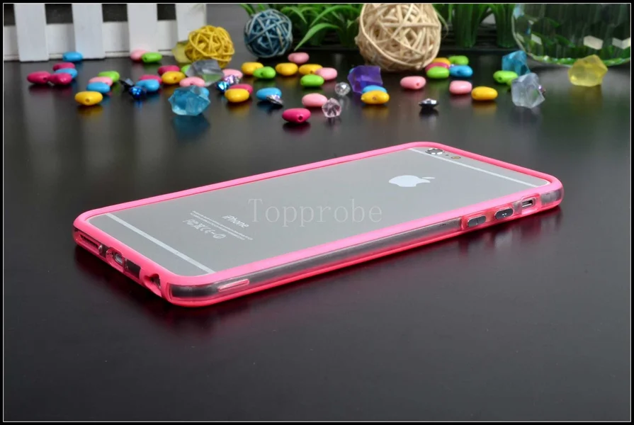 Гибридная средняя Прозрачная защитная рамка Tpu бампер для Iphone 6 Plus/6s Plus 5," мягкий силиконовый бампер чехол