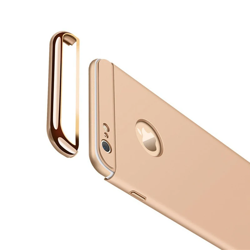 Чехол для iPhone 6, чехол для iPhone 6S i6, 3 в 1, позолоченный ПК Жесткий Чехол для iPhone 6, защитный чехол для телефона