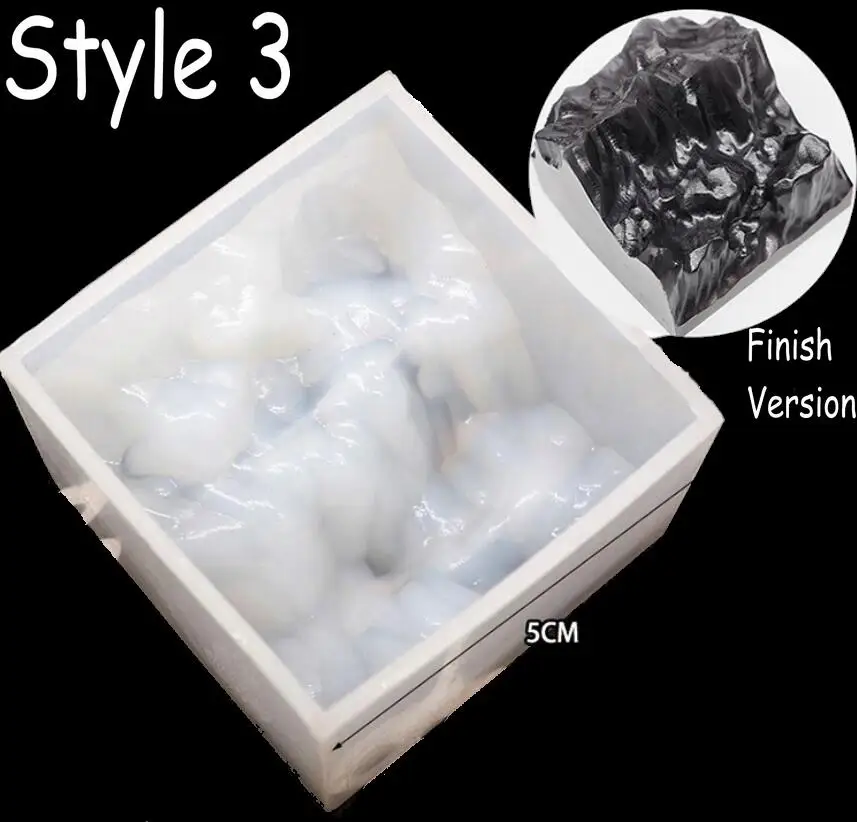 5cm 3 Уф смолы горный силиконовые формы DIY ожерелье кулон плесень эпоксидная смола мини холм ювелирные изделия аксессуары инструмент ручной работы USB диск искусство - Цвет: 5cm 3