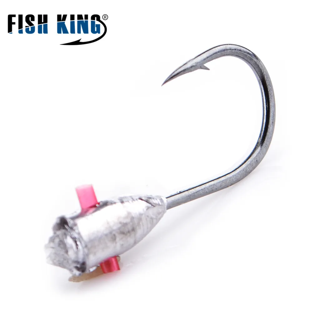 FISH KING 10 шт./лот, приманка для зимней подледной рыбалки, крючок, свинцовая головка, крючок, приманка, рыболовные снасти