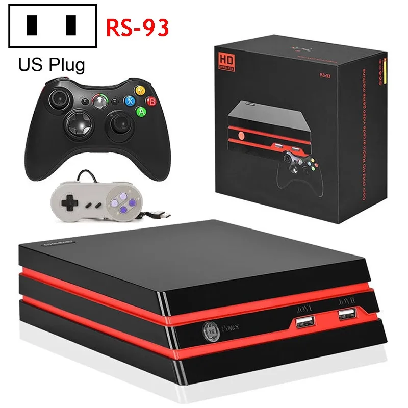 RS-34/RS-93 ТВ Видео игровая консоль 64 бит Поддержка 4K HDMI/AV выход USB беспроводной Bluetooth контроллер встроенный 600 GBA NES MD - Цвет: RS-93 US Plug