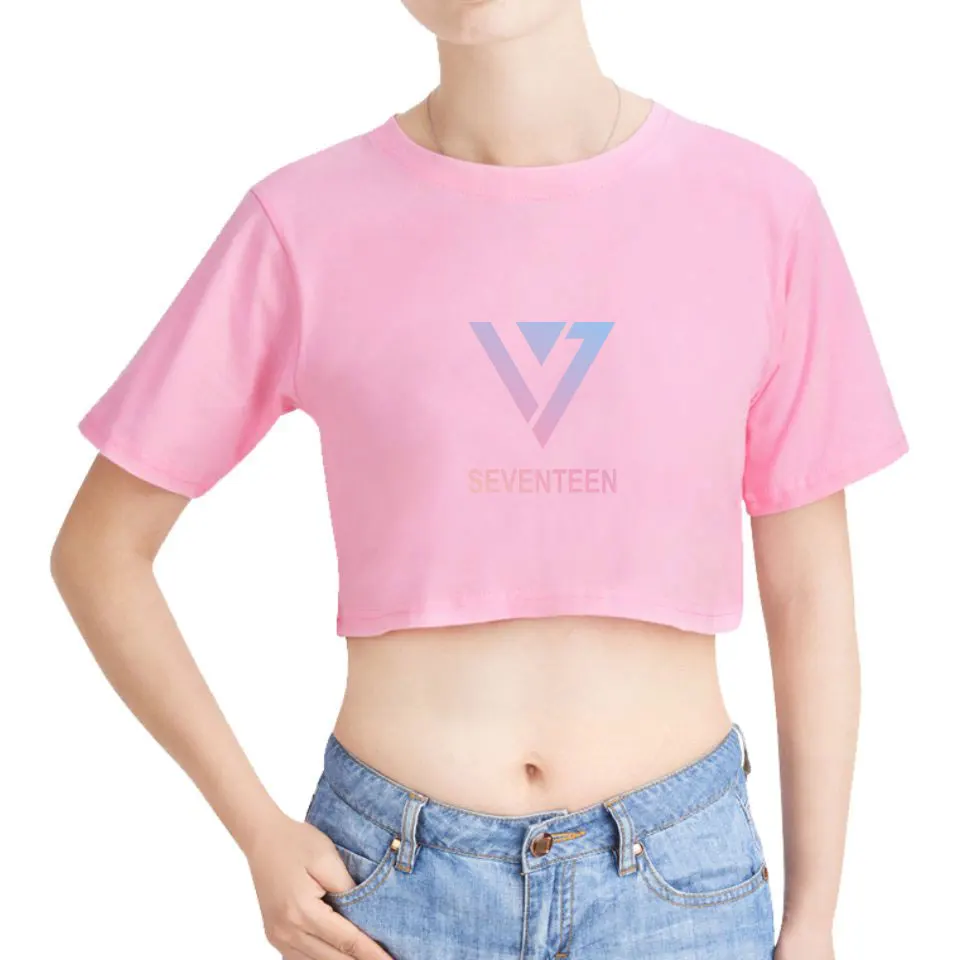 

SEVENTEEN T-Shirts Summer Kpop Short Sleeve Fashion Cotton T-Shirts Printed Casual O-Neck Sexy Tee Shirts SEVENTEEN