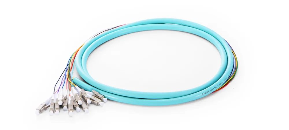 

1.5m (5ft) 12 Fibers LC/UPC 50/125 Multimode OM4 Bunch Fiber Optic Pigtail - 0.9mm PVC Jacket