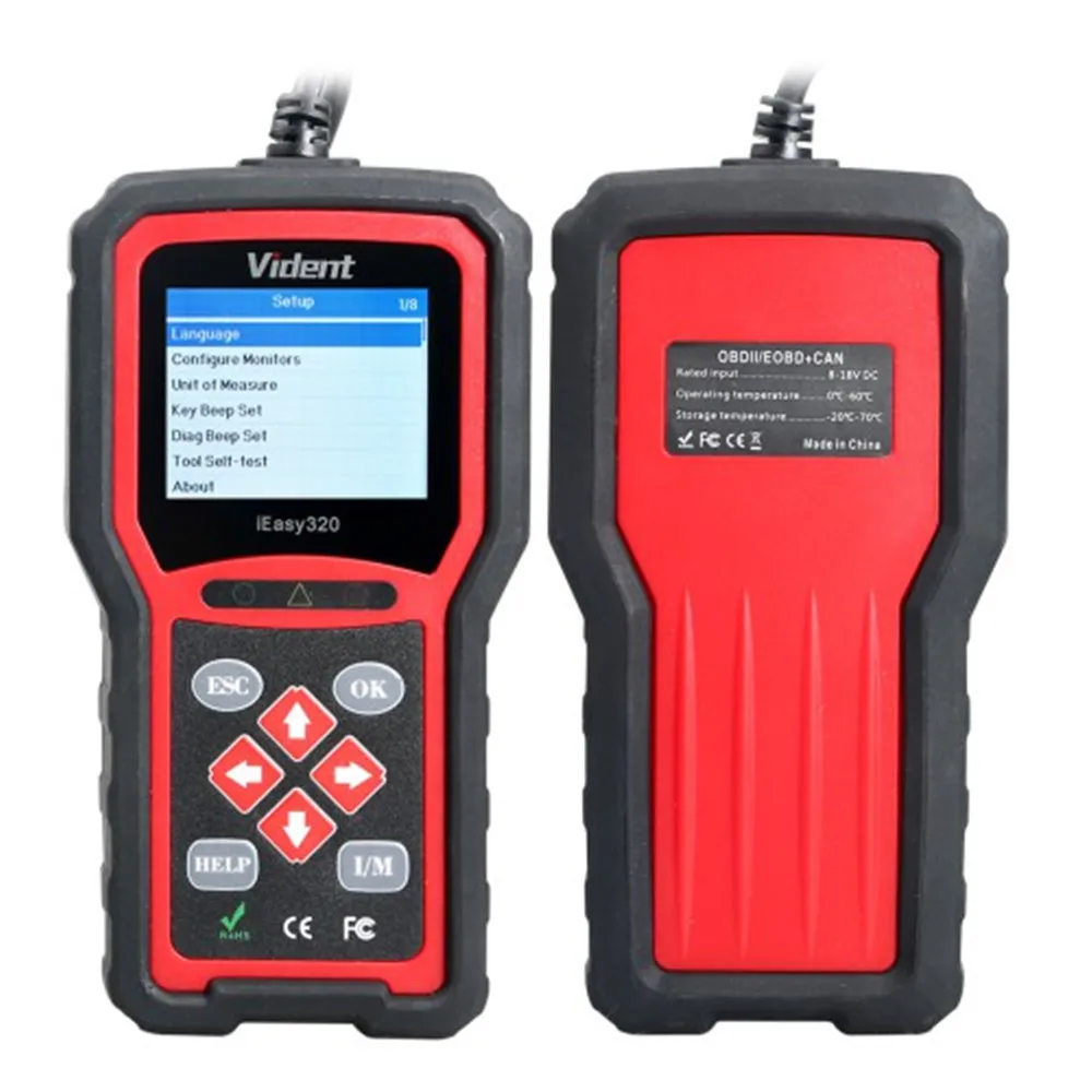 

Считыватель кодов VIDENT iEasy320 OBDII/EOBD CAN, сканер Ieasy 320 OBD2