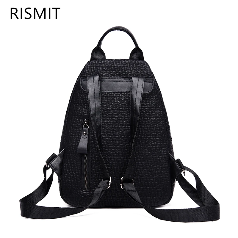 RISMIT Кожаный Рюкзак Школьная Сумка для женщин 2019 студентов многофункциональные