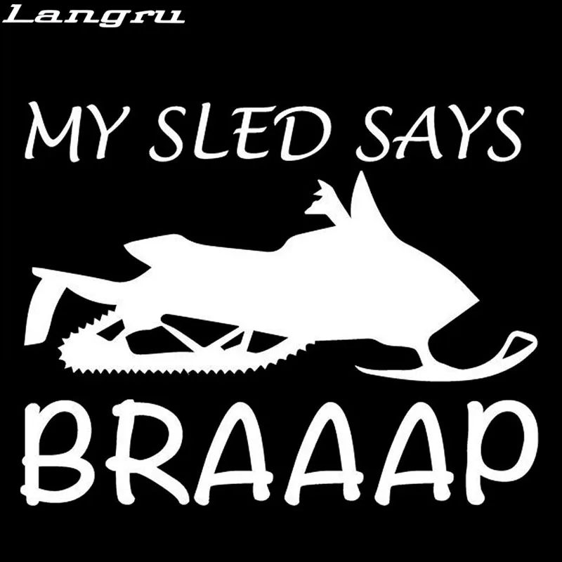 Langru мой сани говорит наклейка Ski Doo Arctic Cat Snowmobiling Sound Snow виниловые наклейки на